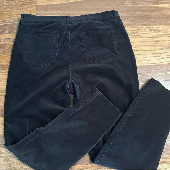 J. Jill Black Corduroy Pants, Women, Slim Straight Leg, Large TALL - Picture 10 of 14